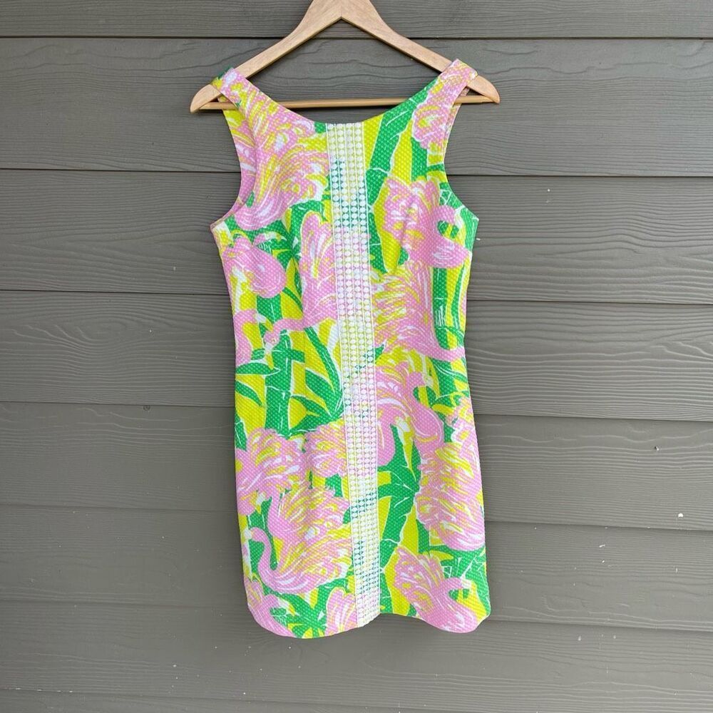 Lilly Pulitzer x Target fan dance flamingo shift dress